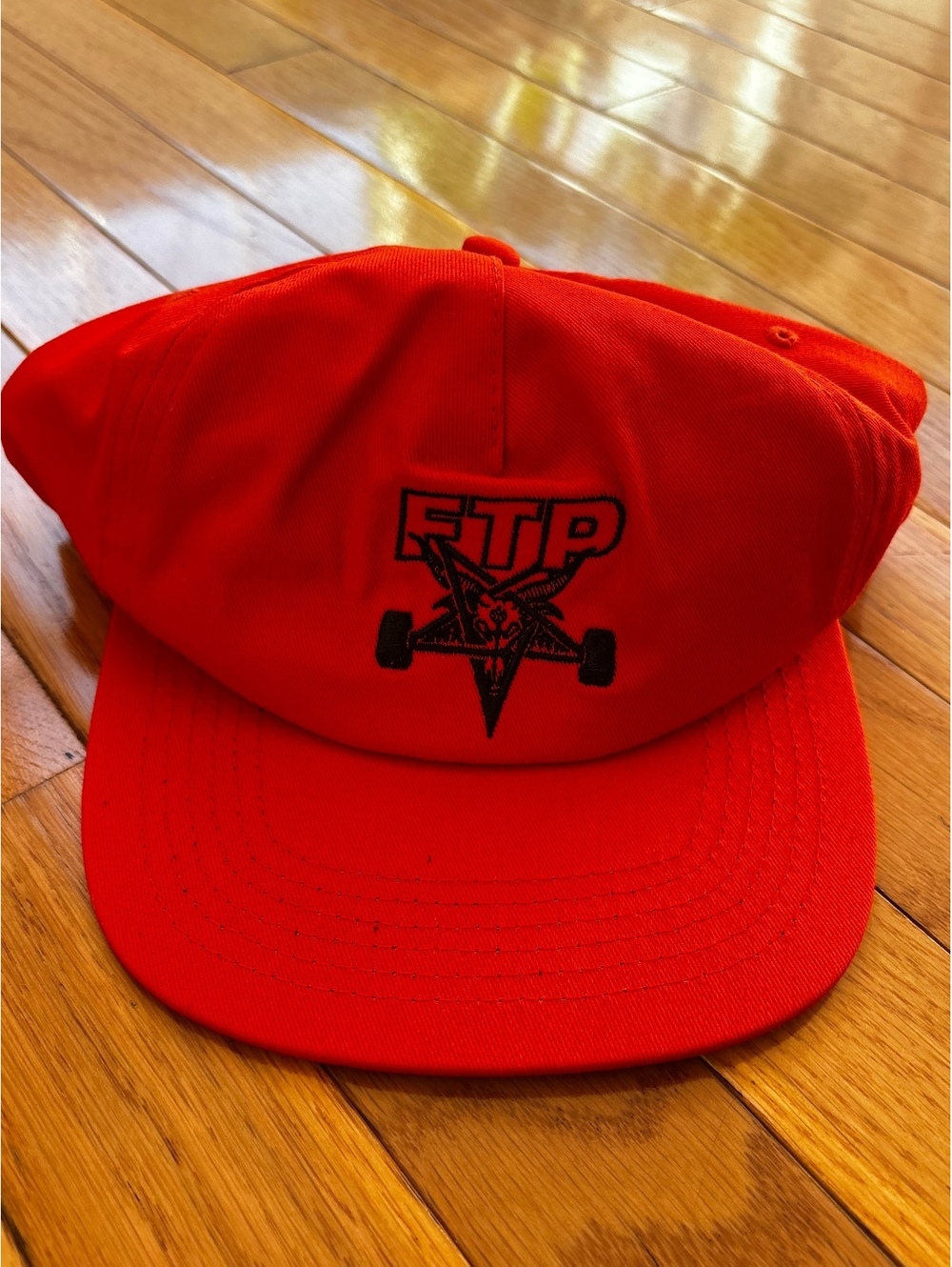 FTP x Thrasher Skategoat 5-Panel in Neon Orange